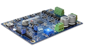 STEVAL-SPIN3201 STM32 Development board-DC motor driver board based on the STSPIN32F0 and STD140N6F7 MOSFETs.